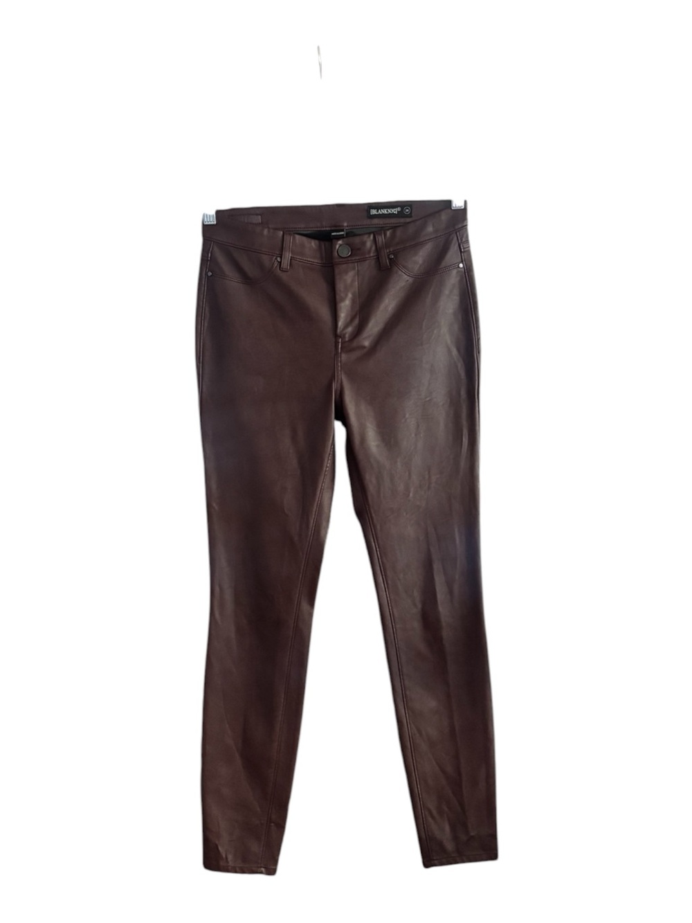 Blank NYC Burgundy Faux-Leather Skinny Pants